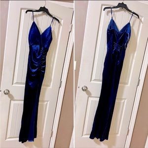 Blue Velvet Dress